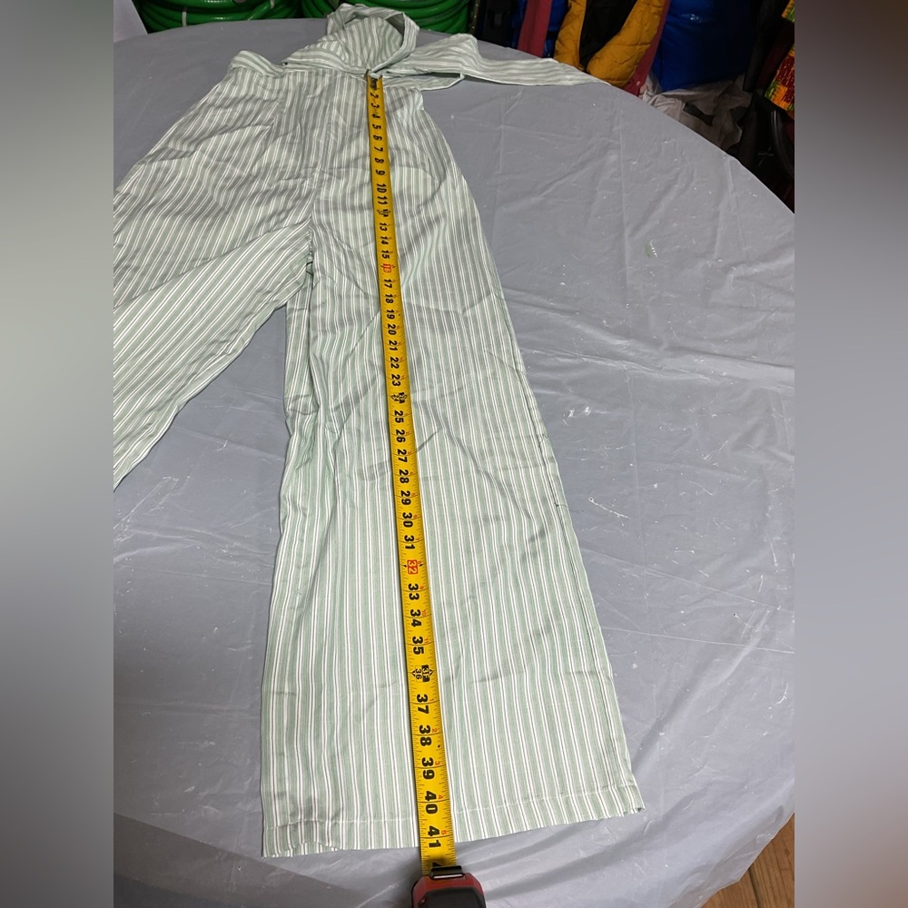 SHEIN Mint Striped Wide Leg Jumpsuit - Picture 9 of 11